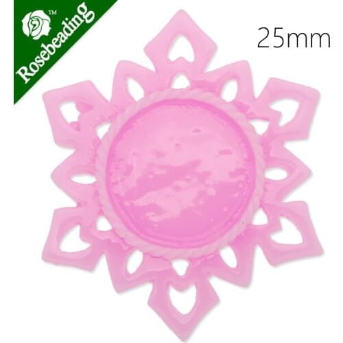 25mm resin cabochon,light purple,snowflake shape,fit 25mm glass cabochon,pretty look,sold 20pcs/lot-C4277