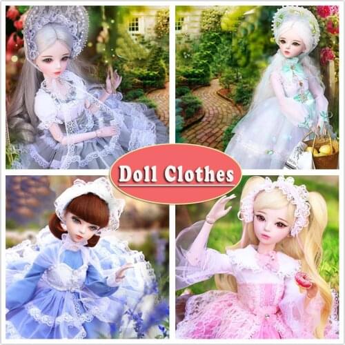 Handmade Western-style Princess Dress Doll Clothes Girl Clothing for 60cm 1/3 Bjd Dolls Accessories for Doll Kids Toys For Girls