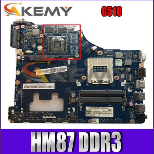 Akemy For Lenovo G510 VIWGQ/GS LA-9641P Laptop Motherboard PGA947 HM87 DDR3 Standalone Graphics Card 100% Test Work