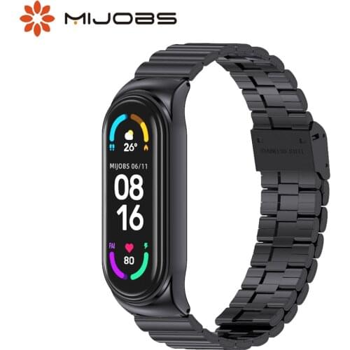 Strap for Mi Band 6 5 Metal Bracelet On Mi Band 4 Wristband Stainless Steel Correa Mi Band 3 Strap For Xiaomi Miband 6 5 4 3