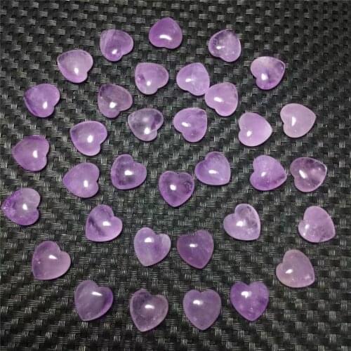 Gift Love Heart Shaped Stone Love Healing Crystal Gemstone Natural Lavender Amethyst Quartz Crystals