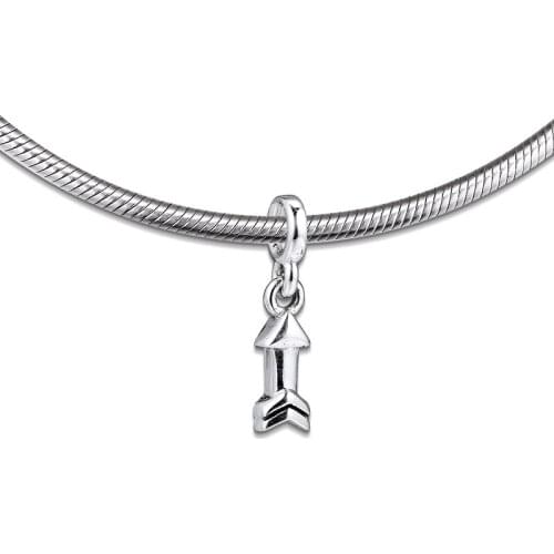 Me Beads Silver 925 Sterling Jewelry My Arrow Dangle Charm for jewelry Making fit Me Bangle Bracelet DIY free shipping 02M003