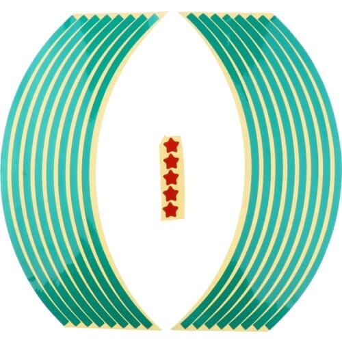 Reflective Speed Tapered Wheel Rim Tape Stripe fit Motorcycles, Cars, Trucks Glossy Vinyl - Durable And Waterproof