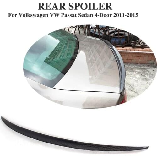 Carbon Fiber Rear Trunk Boot Spoiler Wing Lip Sticker For Volkswagen VW Passat Sedan 4-Door 2011-2015