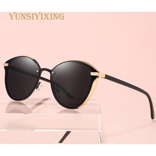 YSYX Women polarized Sunglasses Fashion Cat Eye Sun Glasses UV400 Anti-Reflective High Quality Women Eyewear gafas de sol 0824