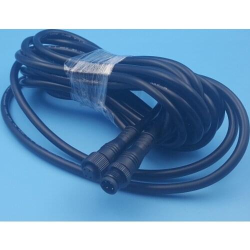 1Pcs 5m 4Pin 4-Core Waterproof Black Cable Wire Connectors IP68 Aviation Contact