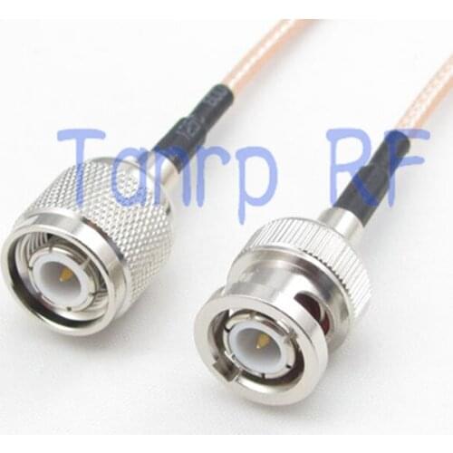 10pcs 15CM Pigtail coaxial jumper cable RG316 extension cord 6inch TNC male plug to BNC male RF adapter connector