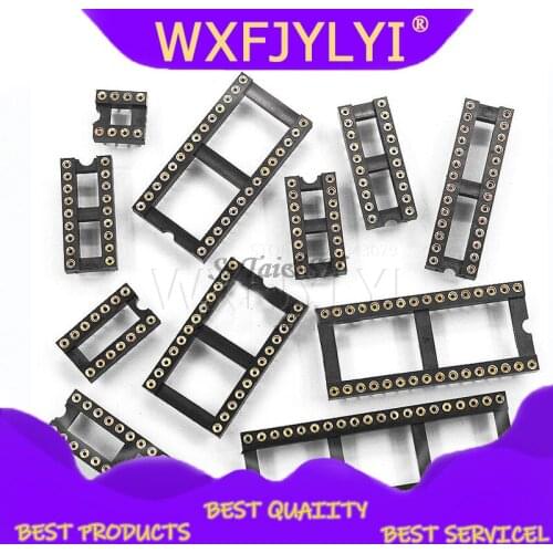 10PCS Round Hole IC socket Connector DIP 6 8 14 16 18 20 24 28 40 pin Sockets DIP6 DIP8 DIP14 DIP16 DIP18 DIP20 DIP28 DIP40 pins