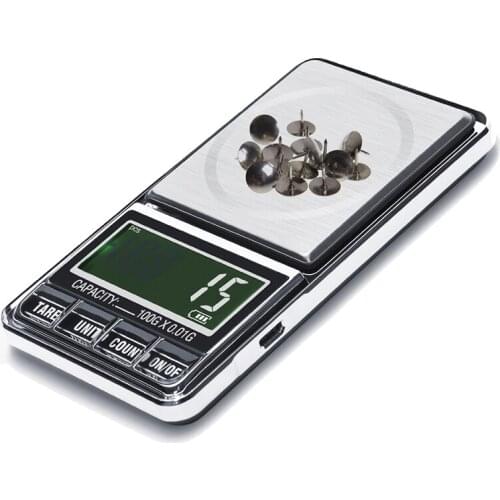 100g x 0.01g Mini Pocket Jewelry Scale Precision LCD Digital Electronic Scales Weight Balance Gram Scale USB Powered