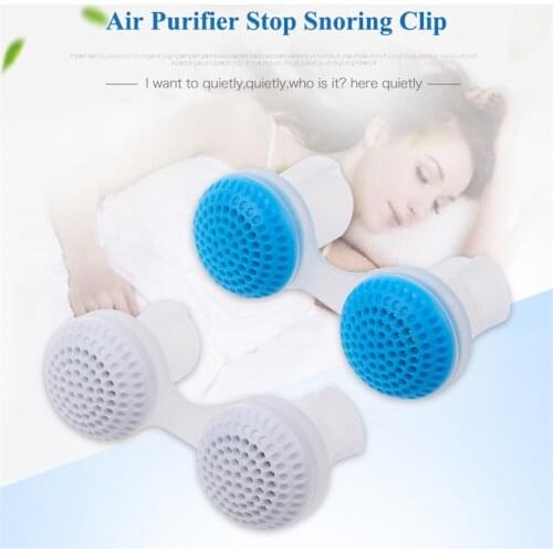 2PCS Anti Snore Nasal Dilators 2 in 1 Silicone Mini Apnea Aid Device Stop Snoring Devices Air Purifier Nose Clip Dropshipping