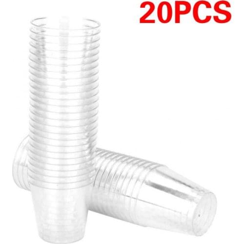 20PCS/bag 30ml Plastic Cup Environmental Party Small Wine Glass Household Outdoor Portable Transparent Disposable Cup
