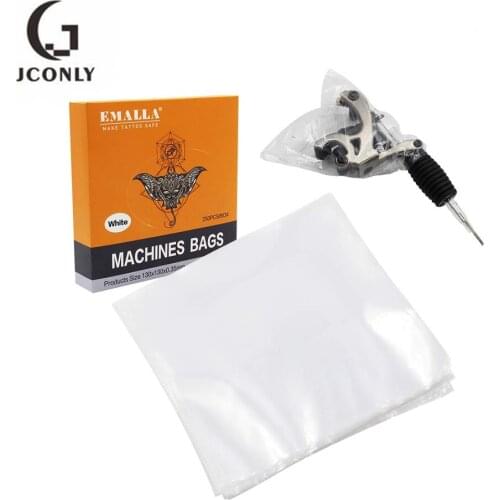 Tattoo Machine Covers 250PCS Disposable Tattoo Machine Sleeves White Tattoo Machine Bags Plastic Sleeve for Tattoo Supplies