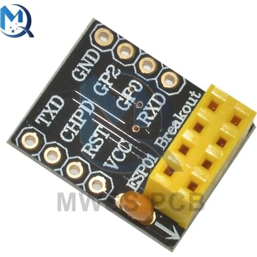 3.3V ESP8266 ESP-01 ESP-01S WiFi Wireless Module Serial Breadboard UART Adapter 4 PIN To Transceiver Breakout Board ESP01S