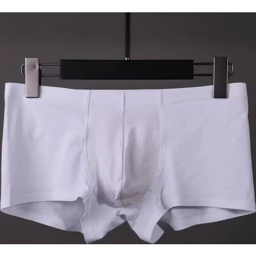 3pcs Mens Underwear Mens Boxer Briefs Modal Seamless Solid Color Low-rise Buttocks Exotic Clothing Strange Clothes Hot Sale