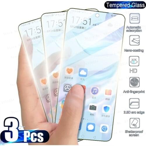 3PCS Tempered Glass For Huawei P30 P20 Lite Screen Protector For Honor 9 10 20 30 Mate 10 20 Lite P smart 2019 Z Nova 3 3i Glass