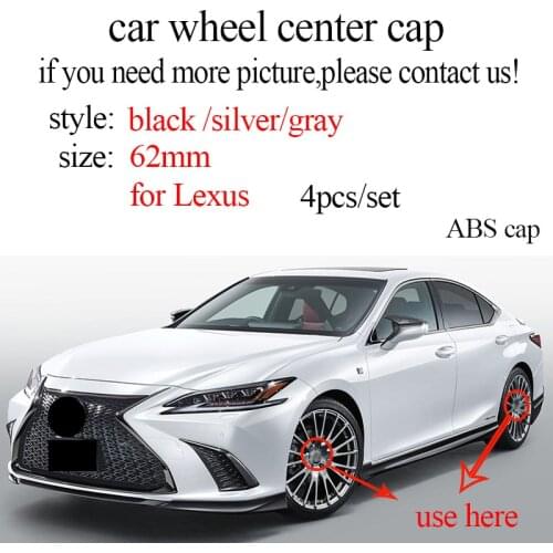 4pcs 62mm 60mm car Wheel Center Hub Caps rim covers 3D emblem Badge for Lexus ES300 IS300 GS430 RX330 GS300 car Accessories
