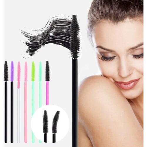 50Pcs Transparent Silicone Makeup Eyelash Brush Make Up Tools Comb Mascara Wands Eye Lashes Tool Eyebrow Brush Lashes