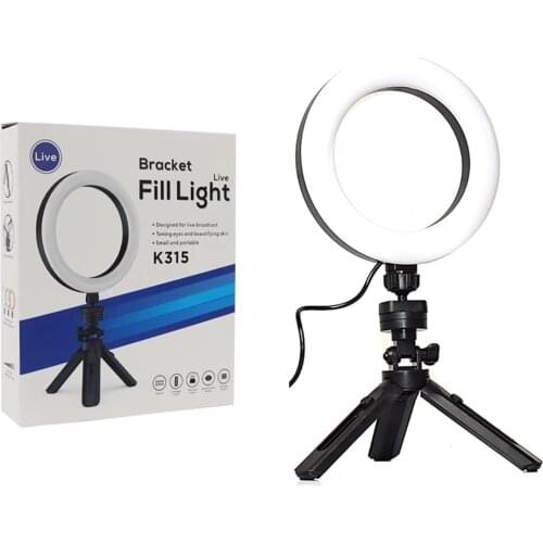 6inch Dimmable Ring Fill Light Mini Adjustable Tripod Stand Mobile Phone Selfie Light For For Make-up Live Streaming