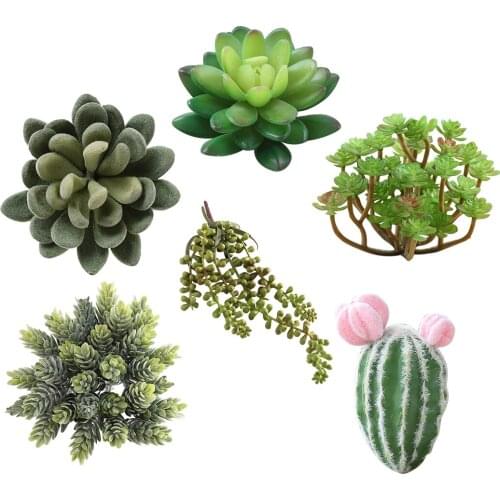6PCS Fake Succulent Decorative Realistic Artificial Succulent Artificial Plant