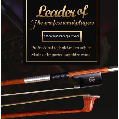 Master Collection Violin Bow4/4 Selected Wood Violin Bow Sterling Silver Accessories Boutique Bows 4/4