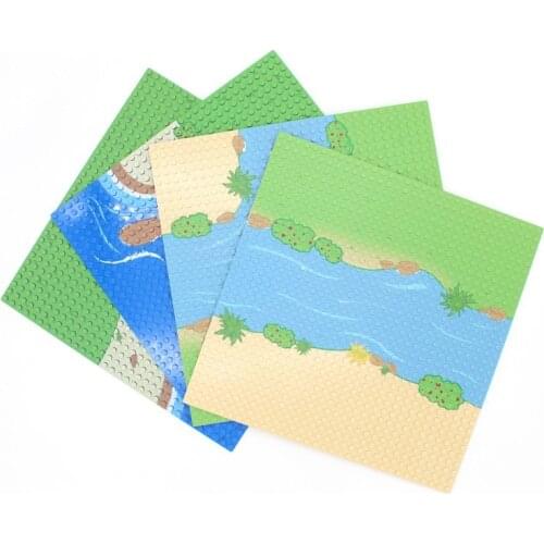 Building Blocks Base Plate Grasslands And Rivers Bottom Diy Classic Base Plates 32*32 Dots Idea Toys For Children Kids Gifts