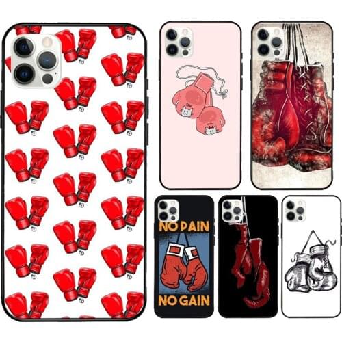 Boxing Gloves Cover Case For iPhone XR X XS MAX 12 Mini 11 Pro Max 5S 6S 7 8 Plus SE 2020 Coque