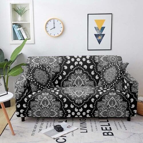 Bohemian Slipcover For Living Room Elastic Mandal Cover For Sofa Couch Cover Chaise Longue Corner Sofa Cover Set Couch Cover