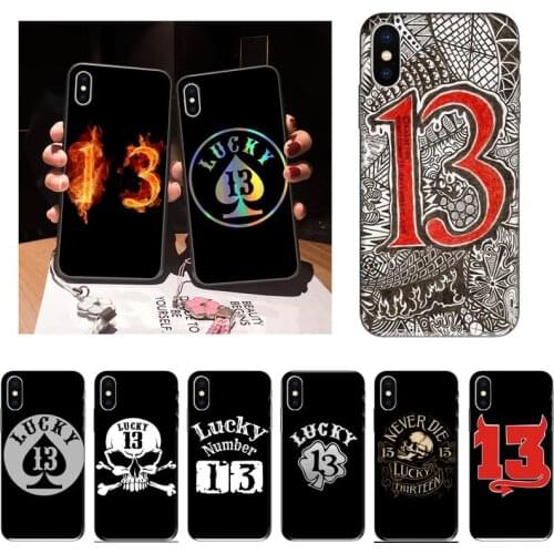 XWYING lucky number 13 Phone Case For iPhone 12 Mini 11 Pro XS Max X XR 7 8 Plus