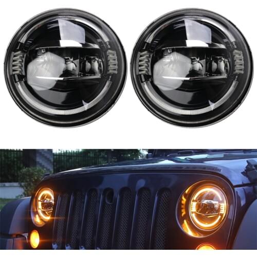 JL Style Led Headlight 7 Inch100w Head Lamp for Jeep for Wrangler 2007-2017 lantsun