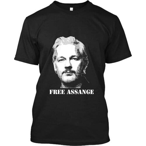 DMNTeestore WikiLeaks Free Press Free Assange T Shirt for Men Women Unisex t-Shirt for Men t-Shirt for Women Black