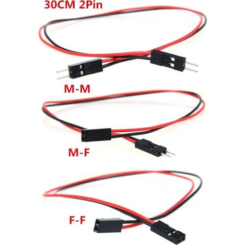 50pcs/lot DuPont Cables 30cm 2pin AWG26 Breadboard Jumper Wires Cables M-M Male to Female F-F for Electronic DIY Starter Kits