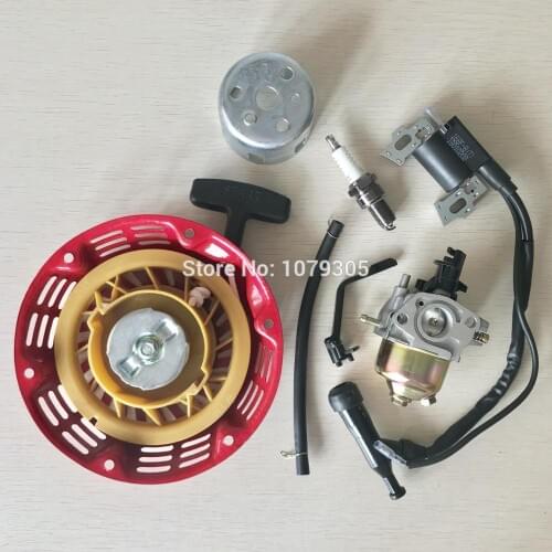 Ignition coil+Spark plug+carburetor carb+Recoil starter fit for Honda GX160 GX200 5.5hp 6.5hp Engin generator