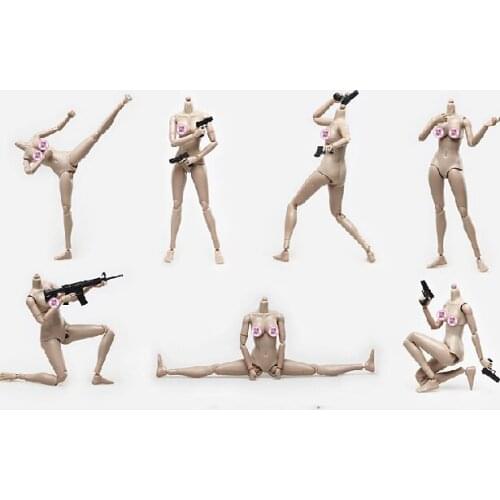 Collectible FX02 1/6 Female Figure Body Model Medium Bust Pink/European and American/Asian skin Model for 12" Action Figure