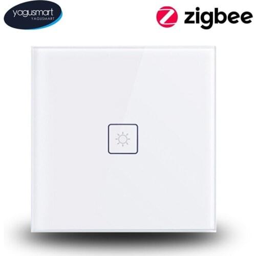 Yagusmart Zigbee 3.0 Switch EU Standard for SmartThings Google Home Wall Light Touch Switch 1 Gang