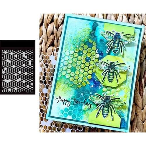 Small Stencil Honeycomb for Scrapbooking Stamp Photo Album Decorative Embossing Cut Die DIY Paper Cards Embossing 2021 NEW