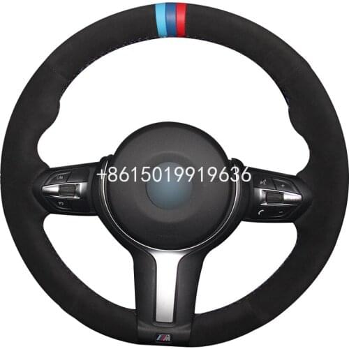 New DIY Sewing-on Black Suede Car Steering Wheel Cover Exact Fit For BMW F87 M2 F80 M3 F82 M4 M5 F12