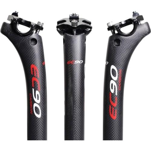 EC90 Full Carbon Fibre MTB Bike Seatpost Seat Tube Road Bicycle Seatpost Mountain Bike Seatpost 25.4 27.2 30.8 31.6-350/400MM