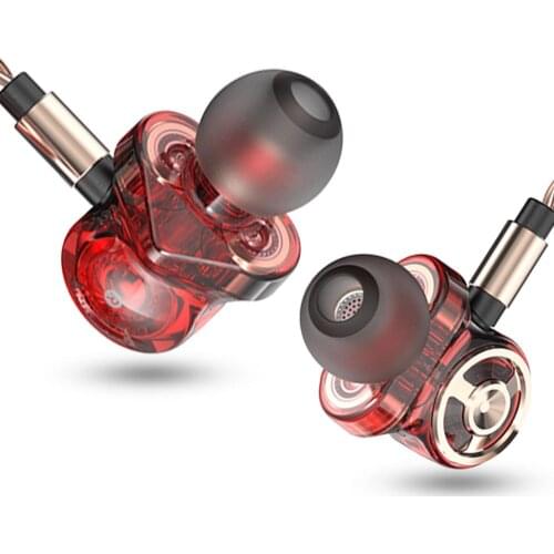 QKZ CK10 Dual Drive Stereo Wired Earphone In-ear Headset Earbuds Bass Earphones For IPhone Samsung Sport Gaming Headset With Mic