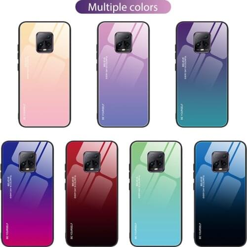 Luxury Phone Case For Xiaomi Redmi 10X Pro 5G 10X 5G 10X 4G 9 Note 9 9S 9 Pro 9 Pro MAX Gradeint Tempered Glass Back Cover Case