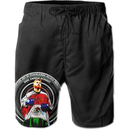 Summer Men Causal Shorts Breathable Quick Dry Humor Graphic R257 running Saul Canelos Alvarez Art Classic Male Shorts