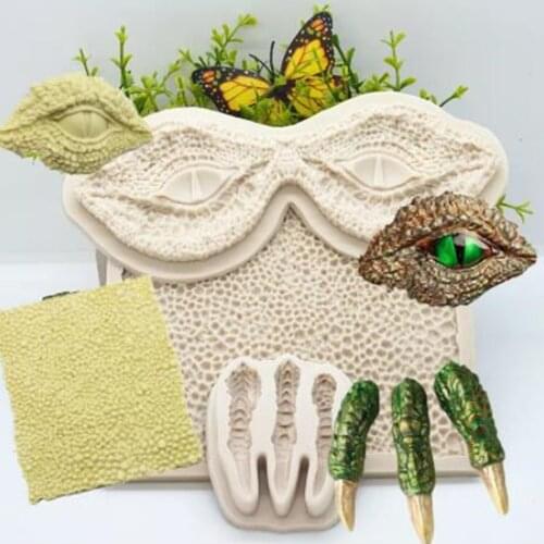 Dinosaur Paw Skin Eye Silicone Mold Kitchen Resin Cake Baking Tool DIY Pastry Fondant Moulds Dessert Chocolate Lace Decoration