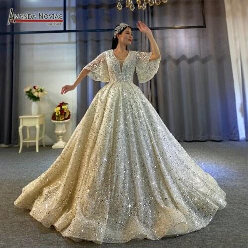 Amanda Novias wedding dress new design full beading real sample