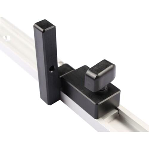 Miter Track Stop Stopper T Slot Miter Track Stopper Chute Limit Flip Manual Woodworking Aluminum Alloy DIY Carpentry Supplies