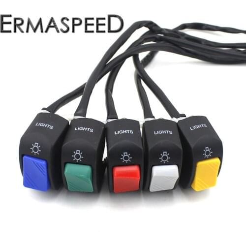 Universal 7/8'' 22mm Motorcycle Switch On-Off Push Button Handlebar Switch 12V Controller Motorcycle Bike Scooter Accessories