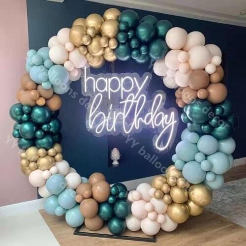 Balloons Garland Arch Kit Dark Green Latex Balloon Arch Metallic Gold Globos Birthday Baby Shower Kids Birthday Party Decoration