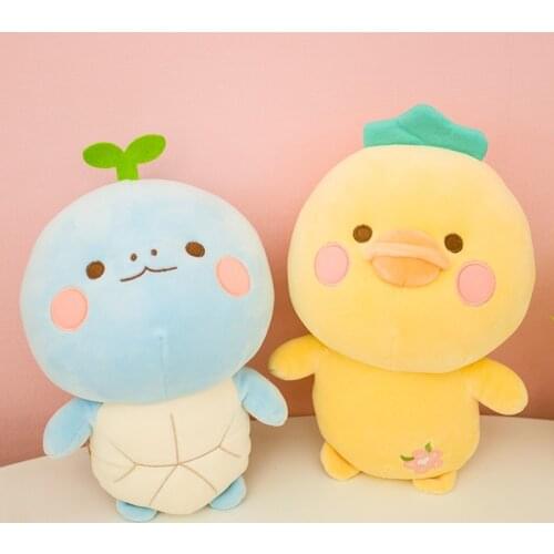 1pc 23cm Cartoon Tiger Tortoise Duck Cat Plush Toys Lovely Animal Doll Stuffed Toys for Baby Kids Girlfriend Appease Gift