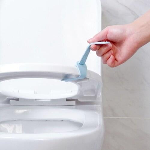 1PC Portable Toilet Closestool Seat Handle Toilet Seat Cover Lifter Foldable Silicone Sanitary Seat Cover Lifting Device