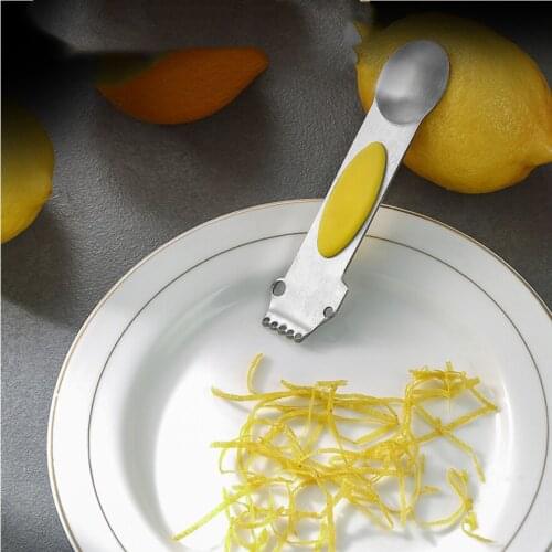 1PC Three-in-one Lemon Peeler Stainless Steel Zester Grater Kitchen Gadgets Orange Citrus Fruit Grater Peeling Knife Bar