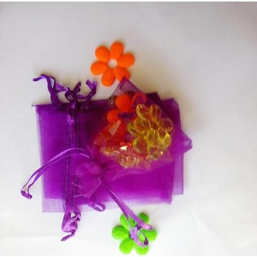 13*18cm 50pcs Organza Bag christmas Dark purple Drawstring bag jewelry packaging bags for gift/candy/wedding/party Yarn bag