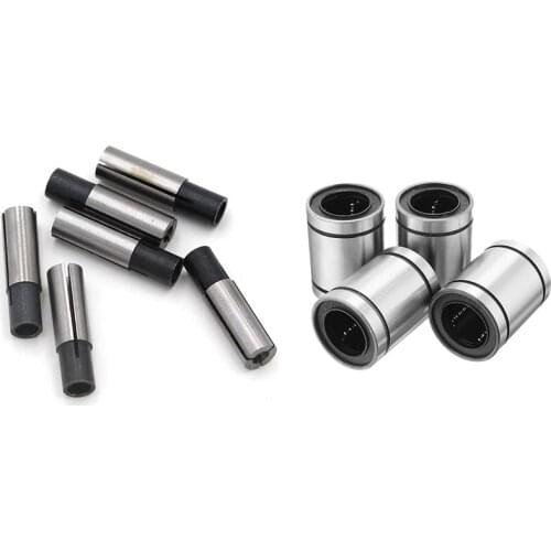 4 Pcs LM20UU 20X32X42mm Double Side Rubber Seal Linear Bearing Bushing with 6Pcs 1/4 Inch to 1/8 Inch Cnc Engraving